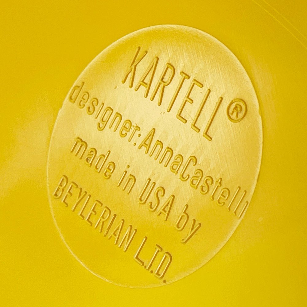 カルテル Kartell ビンテージ コンポ二ビリ COMPONIBILI ラウンドエレメント スモール Round Element イエロー 2段 アンナ・カステッリ・フェリエーリ 天板トレイ欠品 希少 ◇