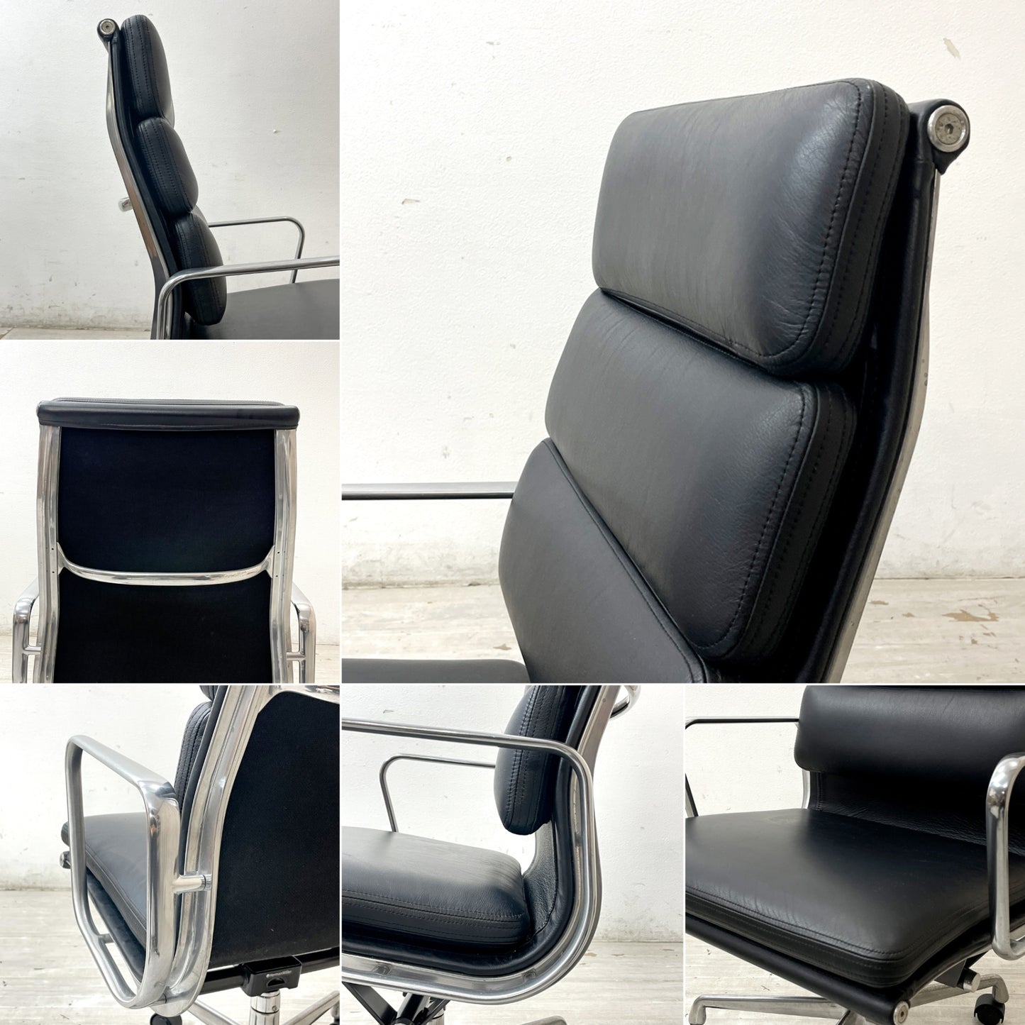 ハーマンミラー Herman Miller ソフトパッドグループ エグゼクティブチェア ハイバック イームズ 5スターベース ミッドセンチュリー ●