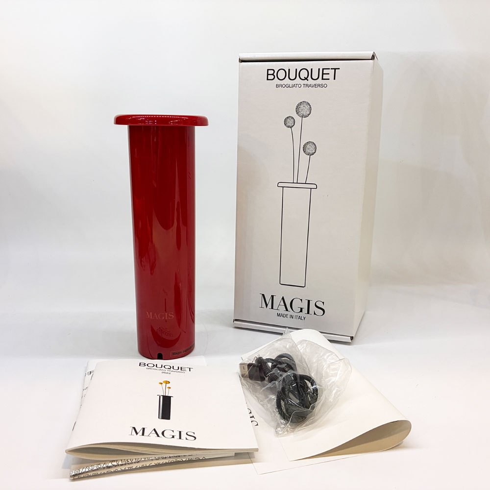 マジス MAGIS LI100 ブーケ BOUQUET ブーケ エキストラフラワーベース ボルドー ポータブルライト 動作確認済み 調光機能 BrogliatoTraverso 未使用品 ★