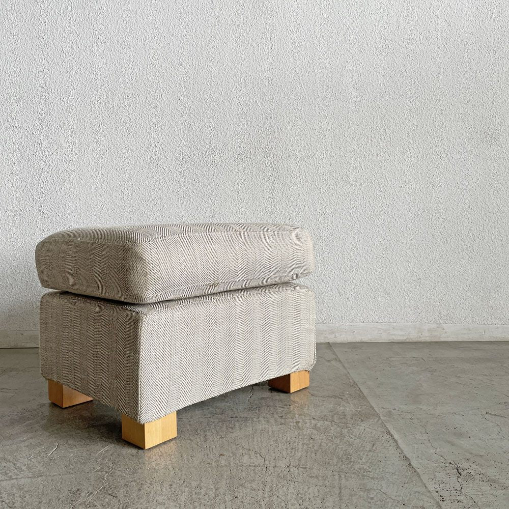 ワイスワイス WISE WISE パル PAL GC-105 オットマン W55.5cm カバーリングファブリック ヘリンボーン生地 カタログ価格￥68,250-以上 〓