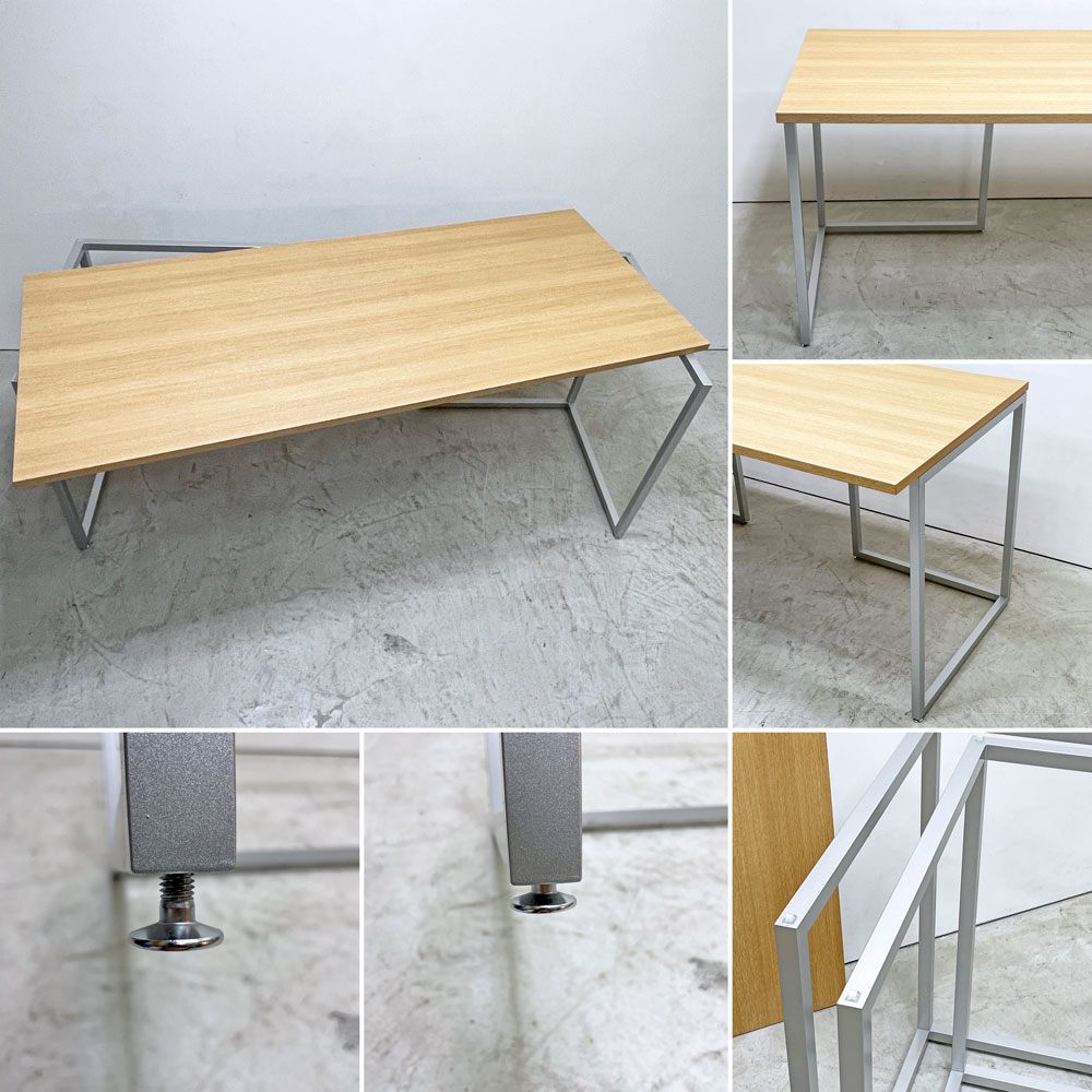 ビスレー BISLEY デスクプラン DESK PLAN Lフット ワーキングテーブル デスク オーク メラミン天板 スチール脚 W170cm イギリス ●