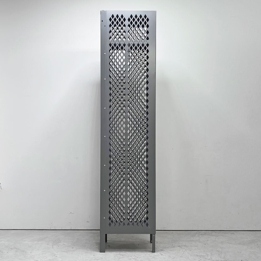 ULINE社 Ventilated Single Tier Lockers スチール製メッシュ ロッカー ティアロッカー 1人用 US ガレージ インダストリアルデザイン D ●