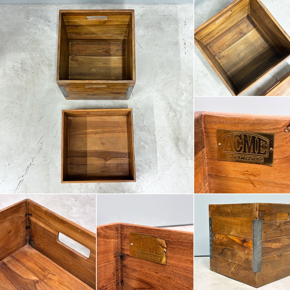 アクメファニチャー ACME Furniture トロイ TROY オープンシェルフ 3段 Lサイズ + トロイボックス TROY BOX S & L 2個セット ◎
