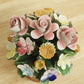 カポディモンテ CAPODIMONTE 陶花 フラワー オブジェ H11.3cm イタリア B ◎