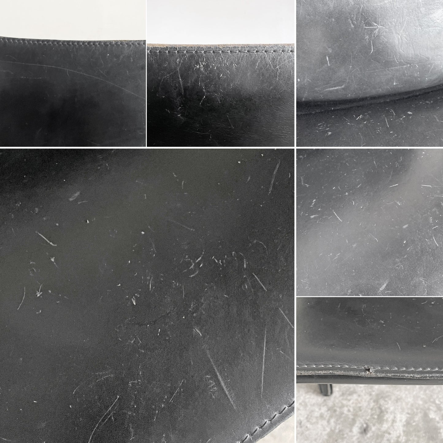 カッシーナ Cassina キャブチェア 412 CAB CHAIR アームレス 本革 ブラック マリオ・ベリーニ MoMA イタリアンモダン A ■