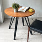 かなでもの KANADEMONO ザ・カフェテーブル THE CAFE TABLE Black Steel 4pin ラウンド Φ80cm ラバーウッド天板 ★