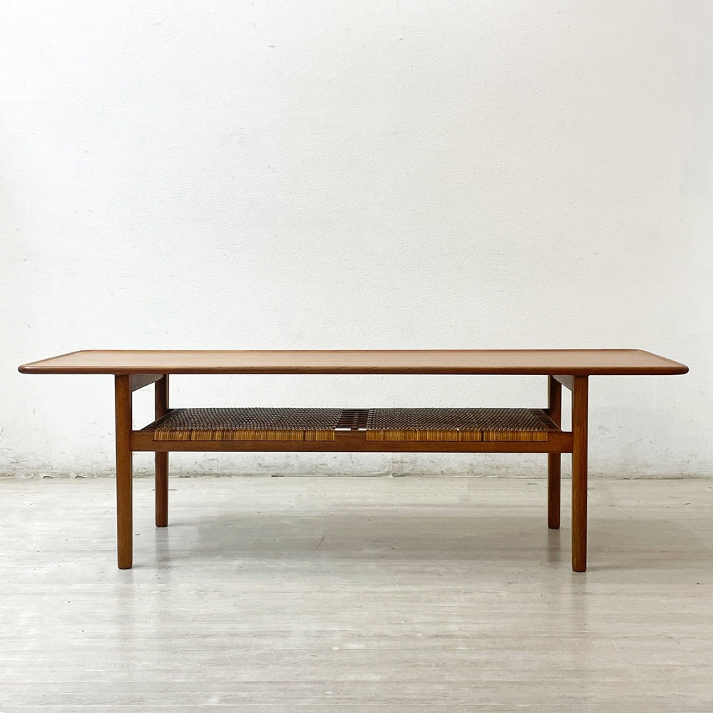 アンドレアスタック Andreas Tuck AT10 チーク材×オーク材 コーヒーテーブル ローテーブル ハンス J.ウェグナー Hans J. Wegner デンマークビンテージ 北欧 ●
