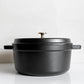 ストウブ STAUB ピコ ココット ラウンド 両手鍋 ブラック 24cm 鋳物 キャセロール ガス オーブン IH対応 フランス ■