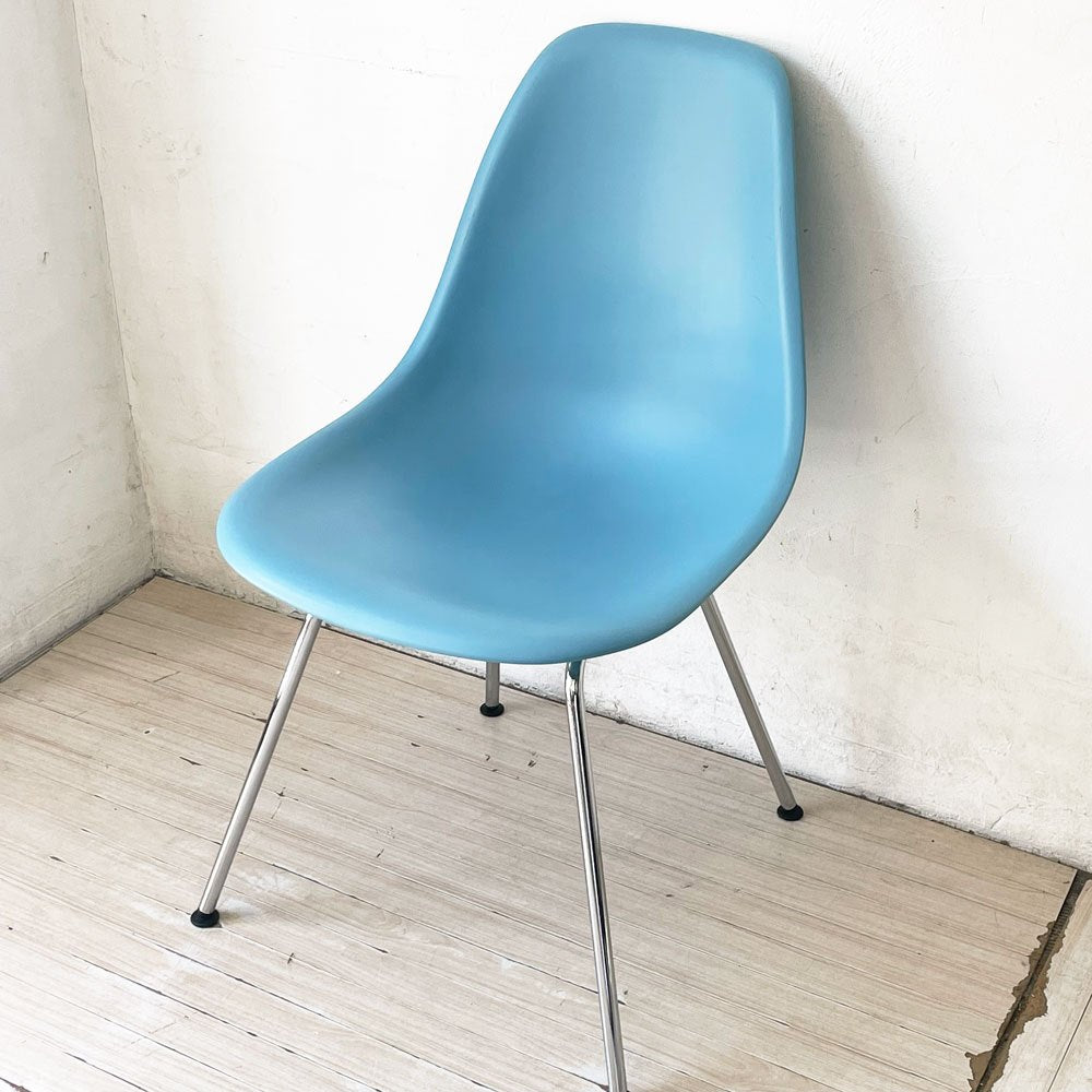 ハーマンミラー HermanMiller × ヴィトラ vitra サイドシェルチェア ペールブルー ポリプロピレン Hベース C&Rイームズ ★