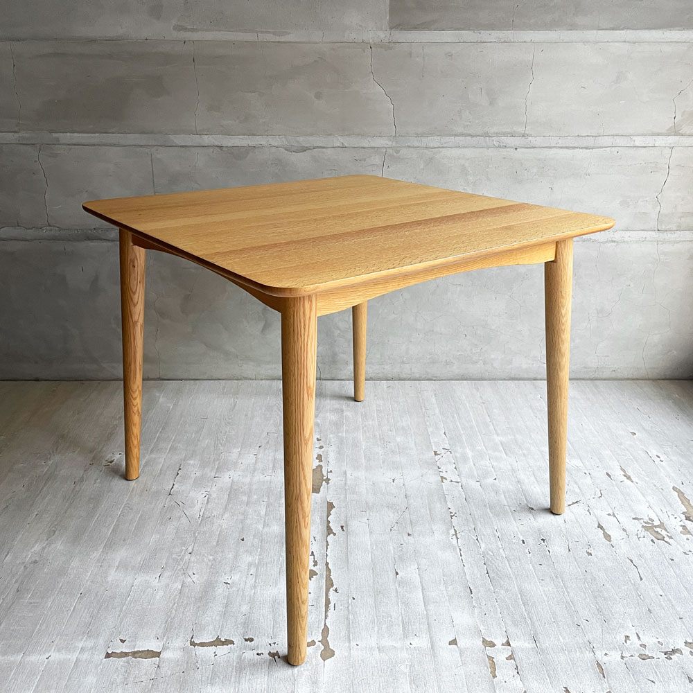 IDC大塚家具 OTSUKA シネマ3 CINEMA3 ダイニングテーブル スクエア 幅85cm オーク無垢材 ウレタン塗装 ♪