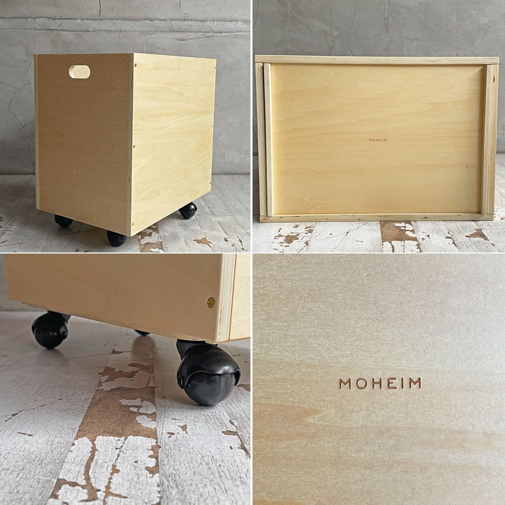 モヘイム MOHEIM × ビームスレコーズ BEAMS RECORDS レコードボックス 別注 LINDEN BOX for 12inch Vinyls + FLAT DOLLY カート付き ♪