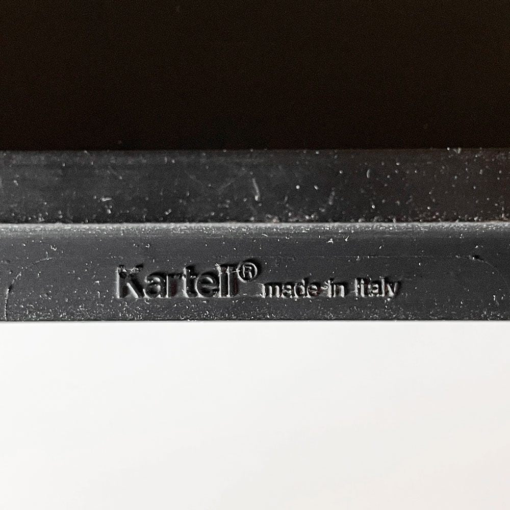カルテル Kartell ウォールミラー Model 4727 ブラック スクエア 50×50cm アンナ・カステッリ・フェリエーリ Anna Castelli Ferrieri イタリア ビンテージ ◎