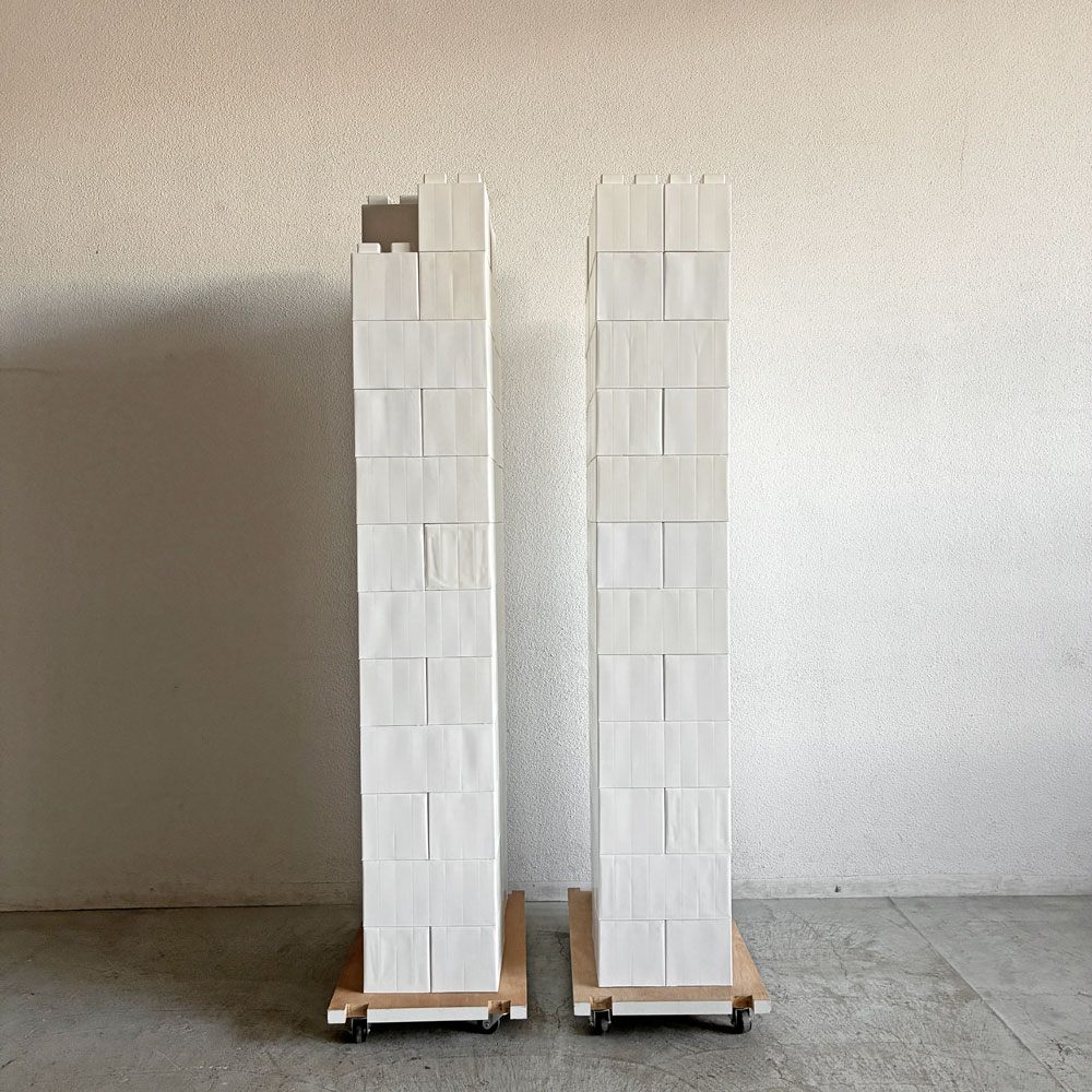 エバーブロック EverBlock Systems モジュール式 ビルディングブロック 建築部材 ホワイト フルサイズ90個+ハーフサイズ10個セット マイ・ブロック 合計定価￥139,700- A 〓