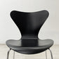 フリッツハンセン Fritz Hansen セブンチェア ダイニングチェア カラードアッシュ ブラック アルネ・ヤコブセン 北欧 デンマーク 定価75,680円 美品 B ●