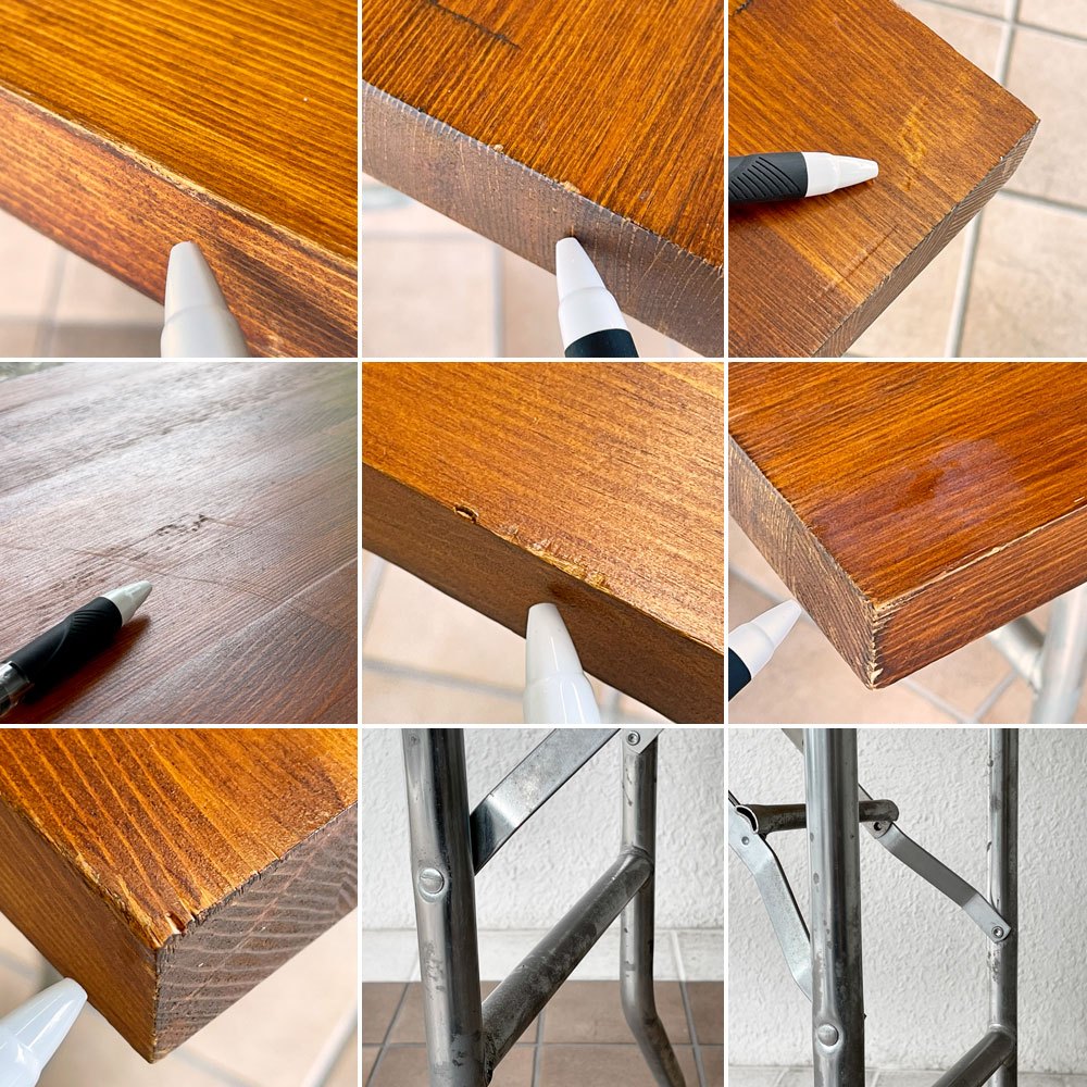 ワークテーブル エブコ EBCO ウィッシュボーンレッグ WISHBONE LEGS + 木製天板 W125cm 折り畳みテーブル 作業台 DIY P.F.S取扱い インダストリアル ◇