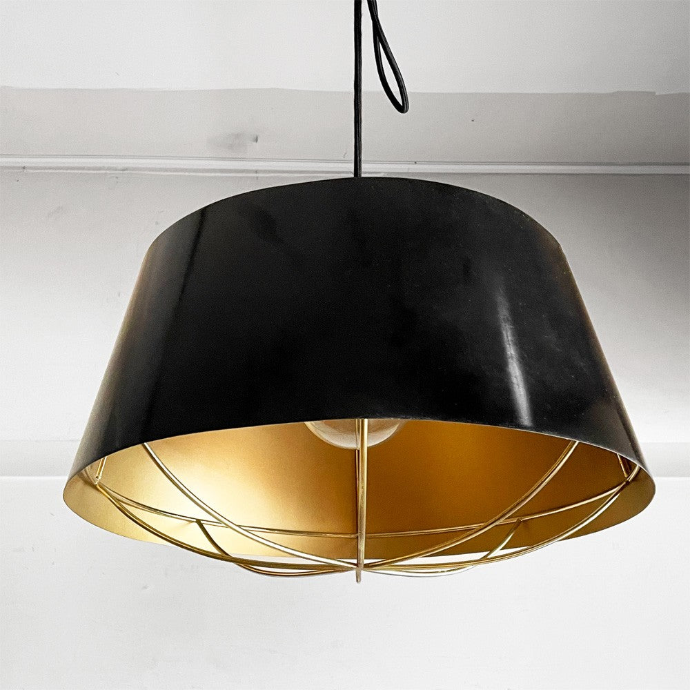 リフレクションコード Reflection Code レテル ペンダントライト Retel pendant lamp Lサイズ スチール製シェード ブラック×ゴールド モダンデザイン 関家具 定価￥18,700- ■