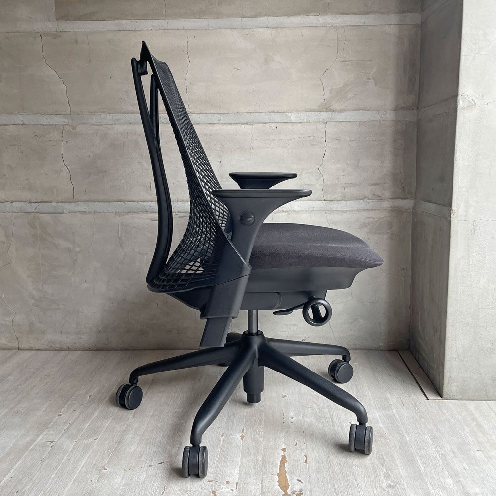 ハーマンミラー Herman Miller セイルチェア SAYL CHAIR デスクチェア オフィスチェア ミドルバック ブラック ♪