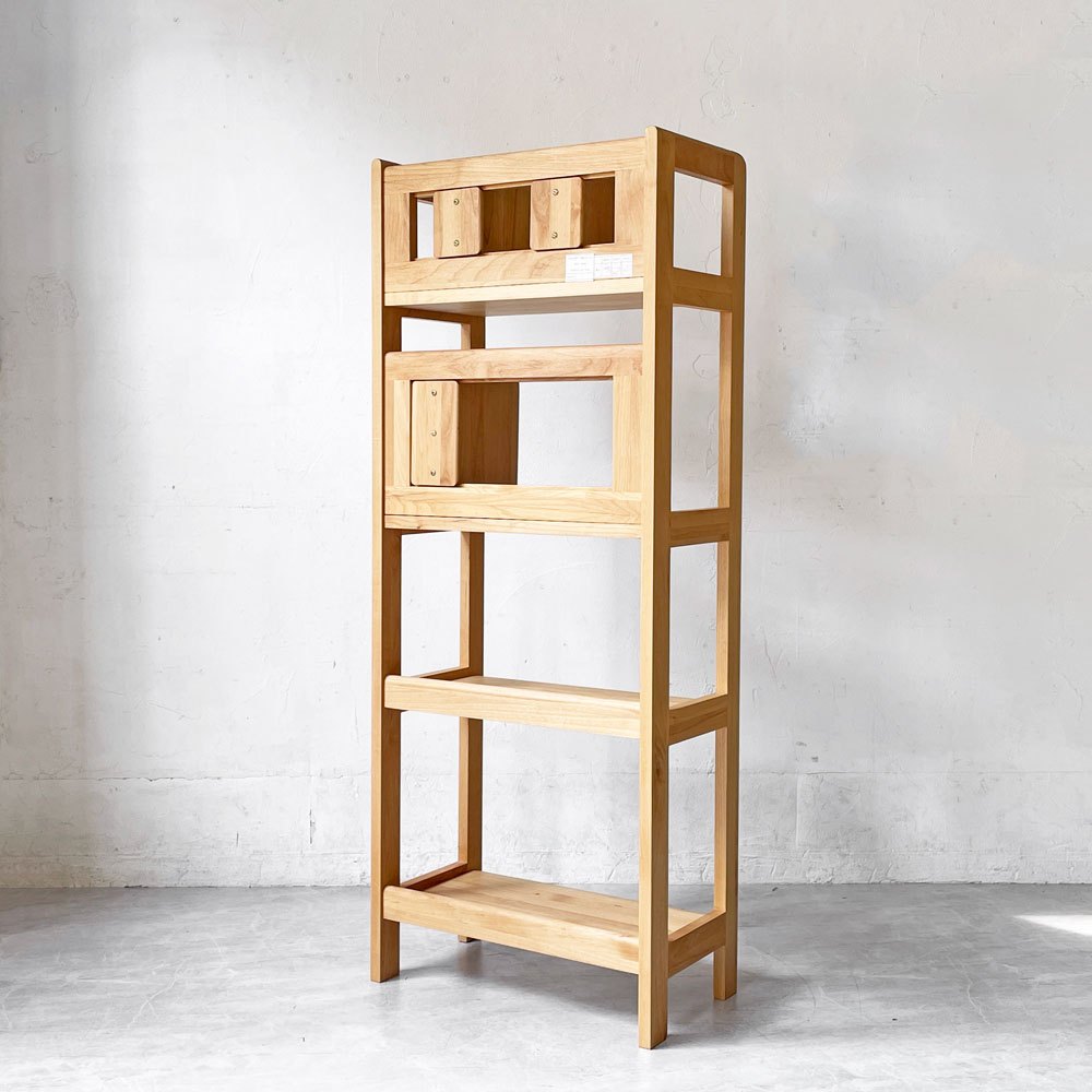 一生紀 ISSEIKI エリス キッズ ERIS KIDS-2 50 RACK アルダー材 W50㎝ ブックシェルフ オープンラック スリム 収納棚 可動棚 ★