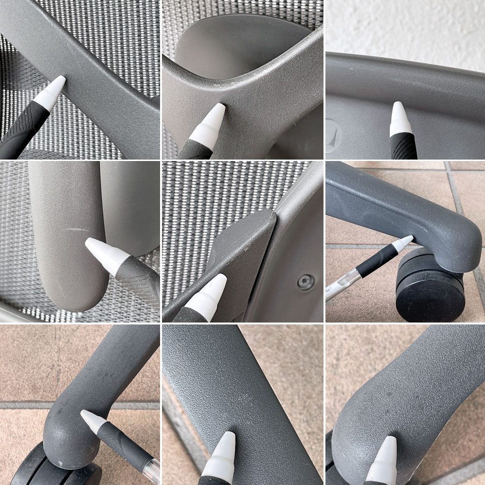 ハーマンミラー Herman Miller アーロンチェア デスクチェア リマスタード ライト Bサイズ グラファイトベース ビル・スタンフ ＆ ドン・チャドウィック ポスチャーフィット ◇