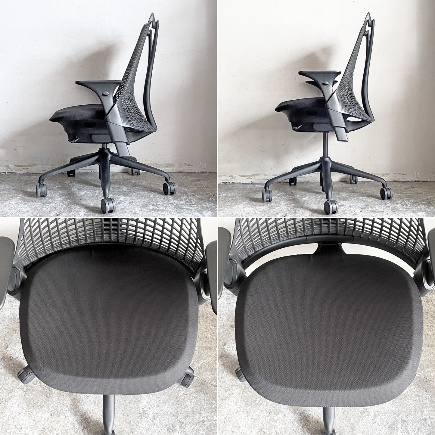 ハーマンミラー HermanMiller セイルチェア SAYL Chair ブラック サスペンションミドルバック アジャスタブルアーム イヴ・ベアール ■