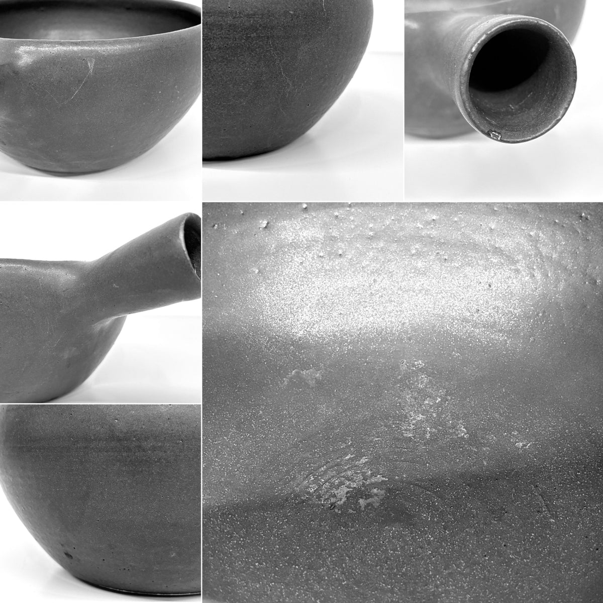 正島克哉 Katsuya Shoujima 片手土鍋 中 黒 全幅16cm 直火可 工房正島 現代作家 B ◎