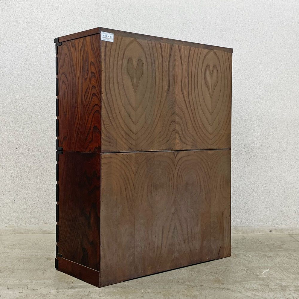岩谷堂箪笥 重宝箪笥 整理箪笥 10段 チェスト 欅材 w105 h135cm 南部鉄器金具 桐紋様 伝統工芸 民芸家具 ◎