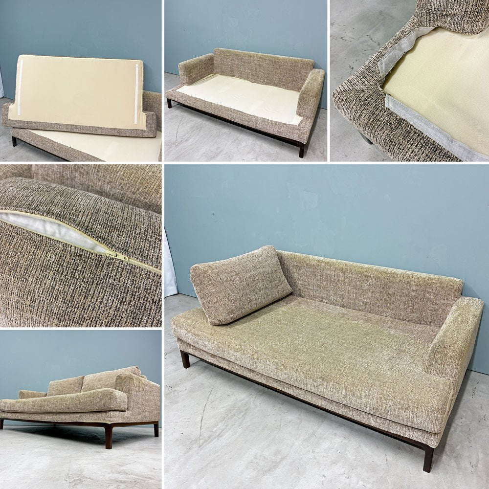 ジャーナルスタンダードファニチャー j.s.F ジェーエフケー JFK 2シーターソファ カバーリング W170cm オットマン付き フェザークッション ◎