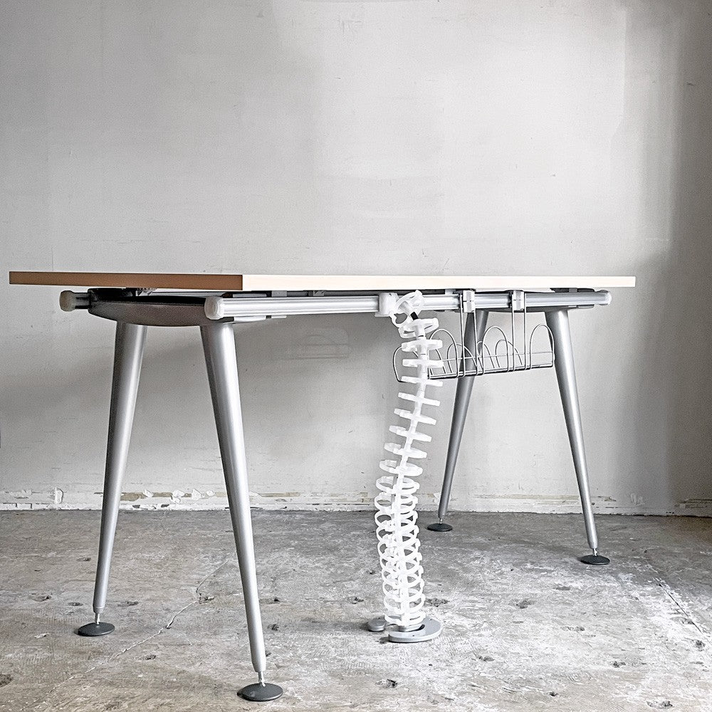 ハーマンミラー Herman Miller アバック エンバイロメンツ ABAK ミーティングテーブル デスク W140cm ナチュラルカラー ケーブルスパイン付き ティム・ウォレス ■