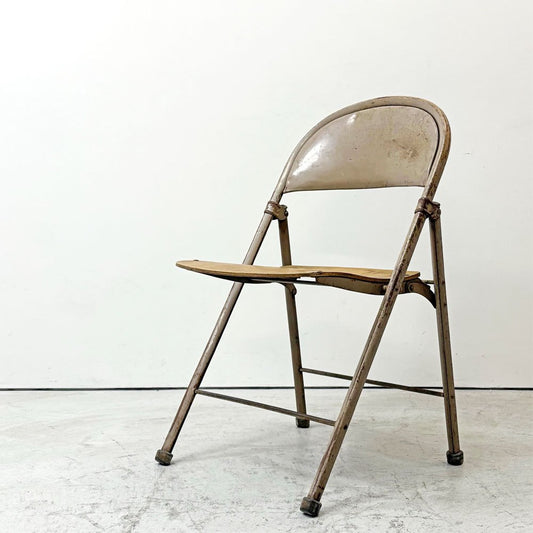 アメリカンシーティングカンパニー AMERICAN SEATING COMPANY フォールディングチェア プライウッド × スチール USビンテージ C ●