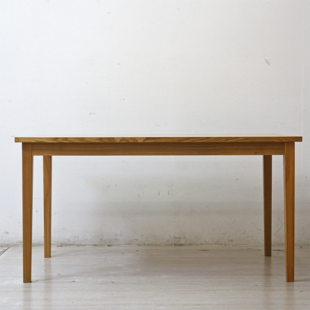 無印良品 MUJI ダイニングテーブル タモ材 無垢集成材 W140cm 廃番品 シンプル ナチュラルスタイル ●