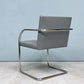 ノル knoll ブルーノ アームチェア チューブラー Brno Arm Chair Tubular ミースファンデルローエ カンチレバー グレー 合成皮革張り ◎