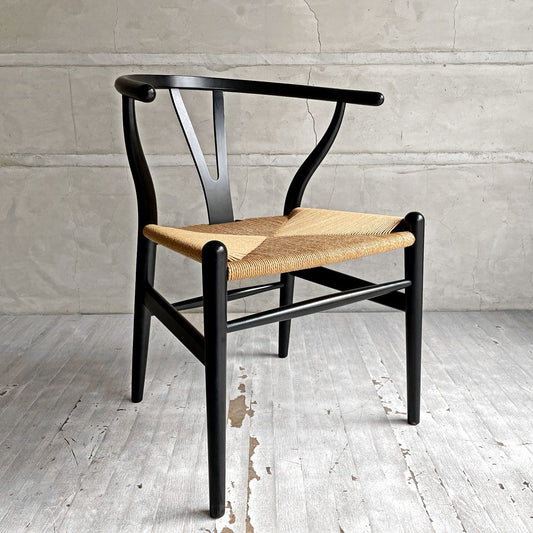 カールハンセン＆サン Carl Hansen & Son CH24 Yチェア ブラックラッカー ビーチ材 ペーパーコード ハンス・J・ウェグナー デンマーク 北欧家具 日本仕様 座面張替済  B ♪