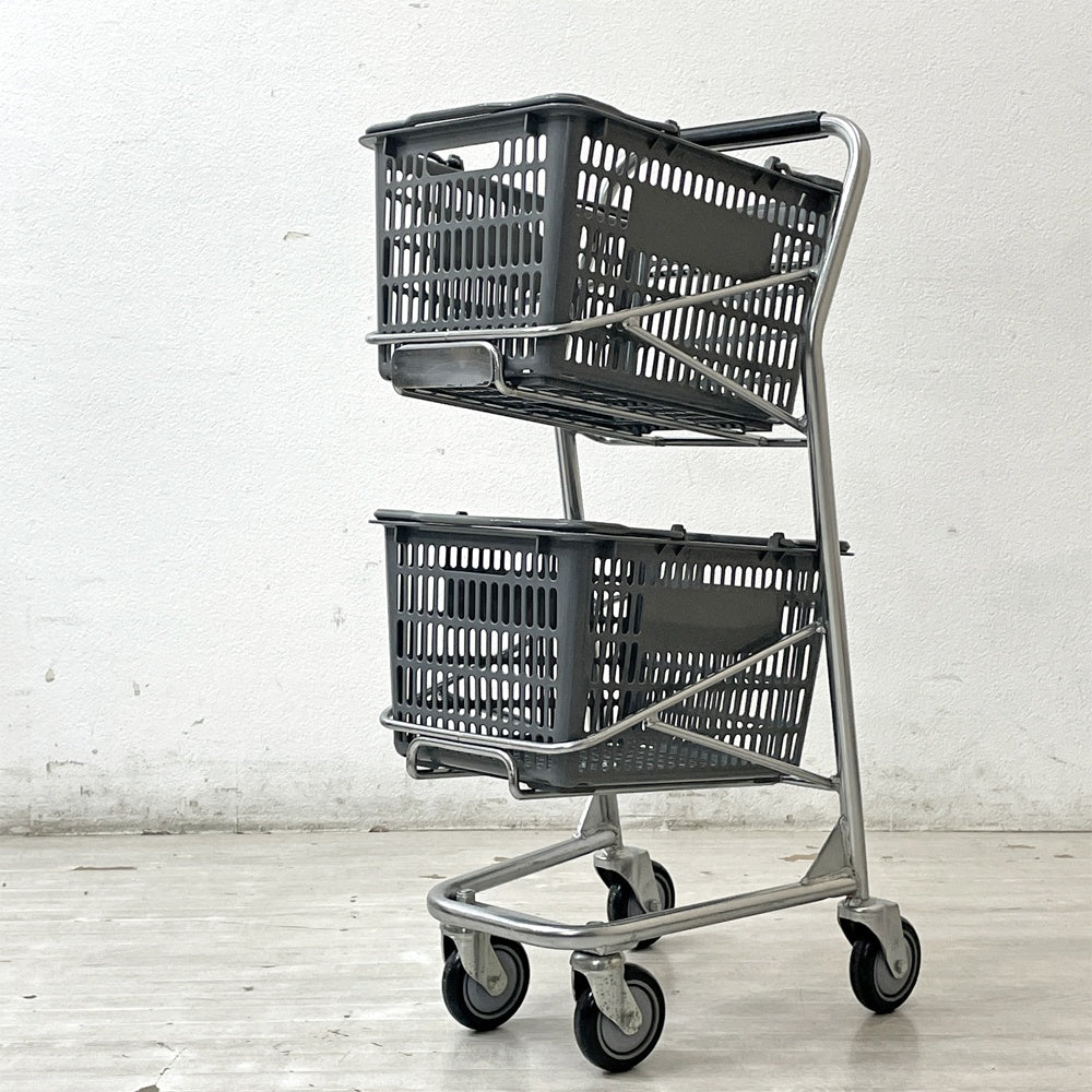 パシフィックファニチャーサービス P.F.S バスケットカート BASKET CART バスケット2個付 定価\29,700 ●