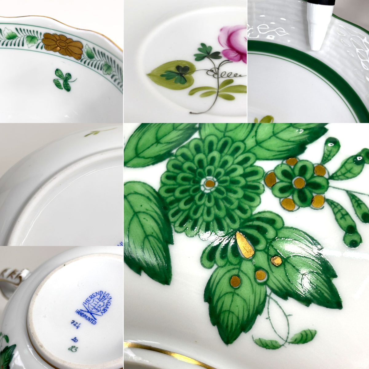 ヘレンド HEREND インドの華 ティーカップ＋ウイーンの薔薇 ソーサー C&S 2客セット A ◎