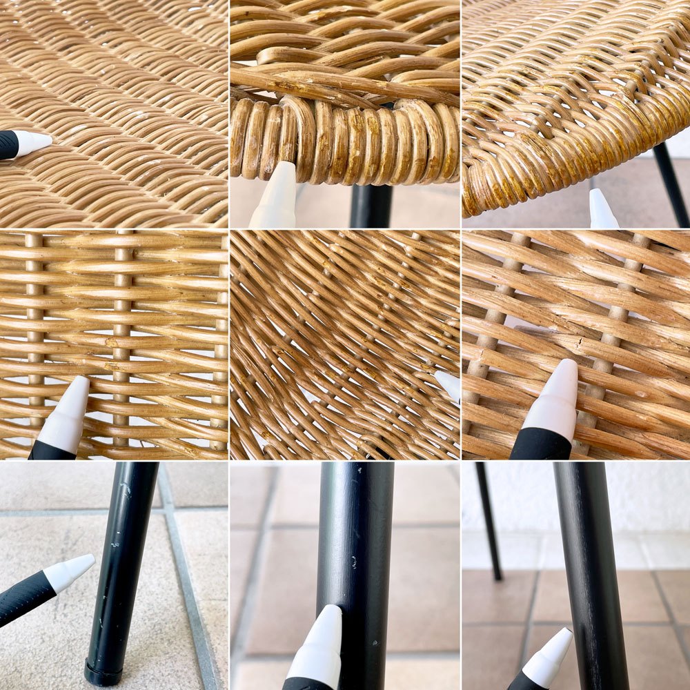 イデー IDEE バーバス チェア BARBAS CHAIR リビングチェア ダイニングチェア ラタン×アイアン アジアン リゾートスタイル A ◇