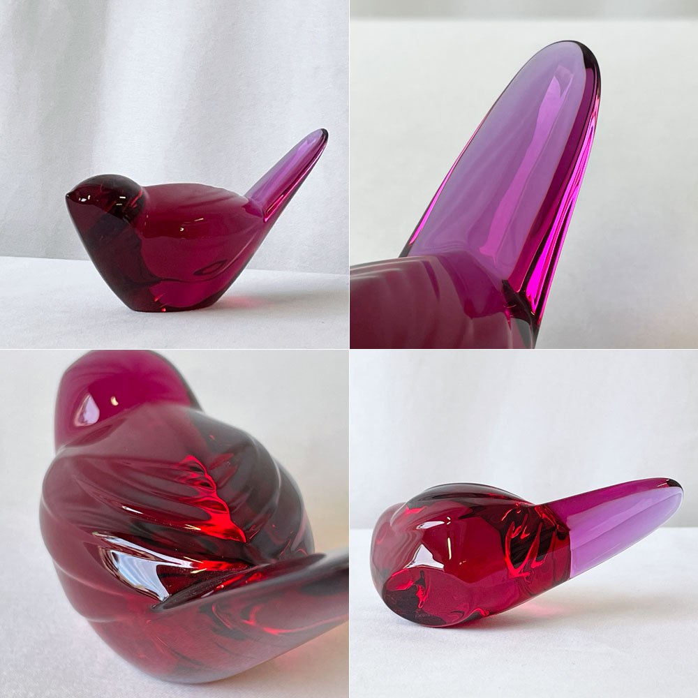 バカラ Baccart クリスタルティティバード Crystal TITI BIRD 小鳥 フィギュリン オブジェ 置物 クリスタルガラス フランス 箱付き ◇