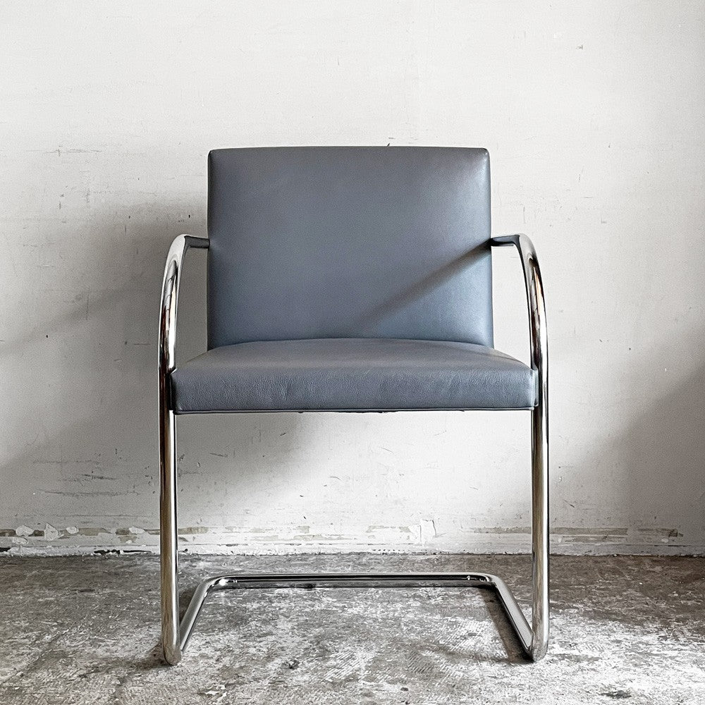 ノル ノール Knoll ブルーノ brno アームチェア チューブラー 合皮レザー グレー系カラー ミースファンデルローエ カンチレバー ■