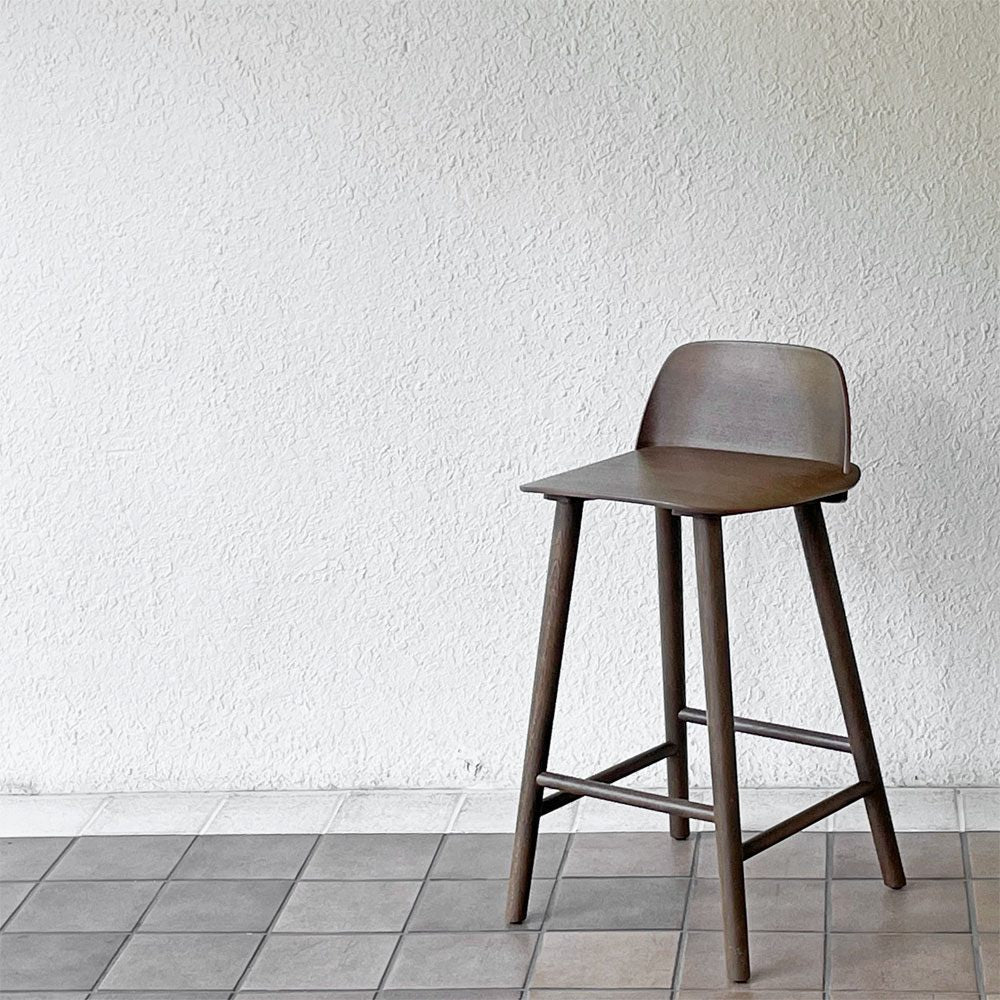 ムート Muuto ナード Nerd カウンターチェア ハイスツール David Geckeler デザイン オーク材 ステインドダークブラウン 北欧家具 ◇