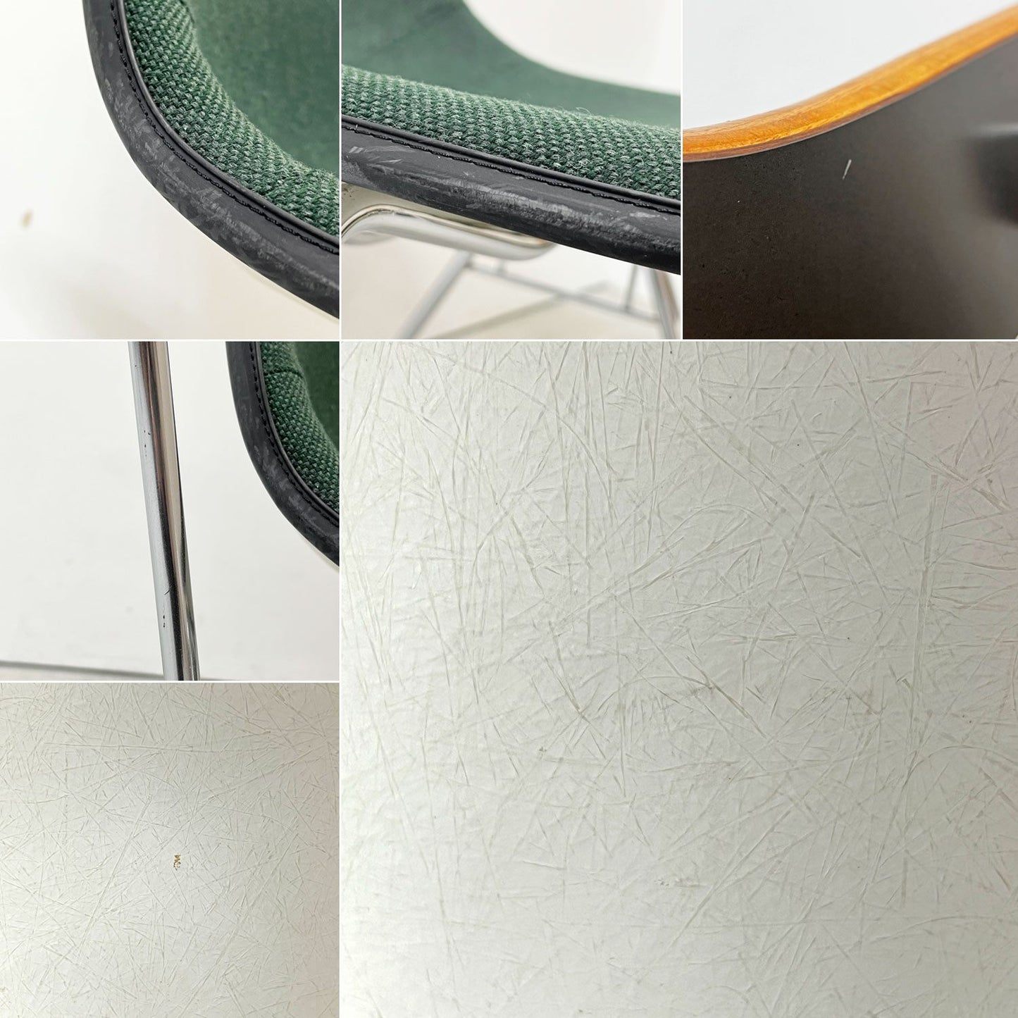 ハーマンミラー Herman Miller サイドシェルチェア セカンド 2nd ビンテージ アプホルスター スクールベース スタッキングベース 肘掛けテーブル付 イームズ ミッドセンチュリー A ●