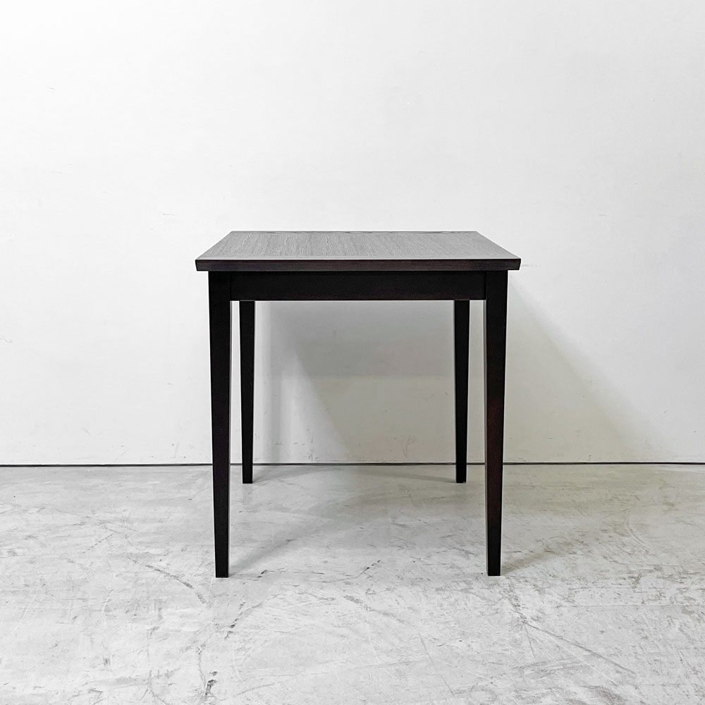 IDC大塚家具 OTSUKA オクト エクステンション 伸長式 ダイニングテーブル オーク材 ダーク ブラウン W84-120cm ナチュラルモダン ●