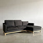 アルモニア ARMONIA エスタ ESTA カウチソファ W224cm カバーリングファブリック チャコールグレー系 ヘッドレスト付 廃番 〓
