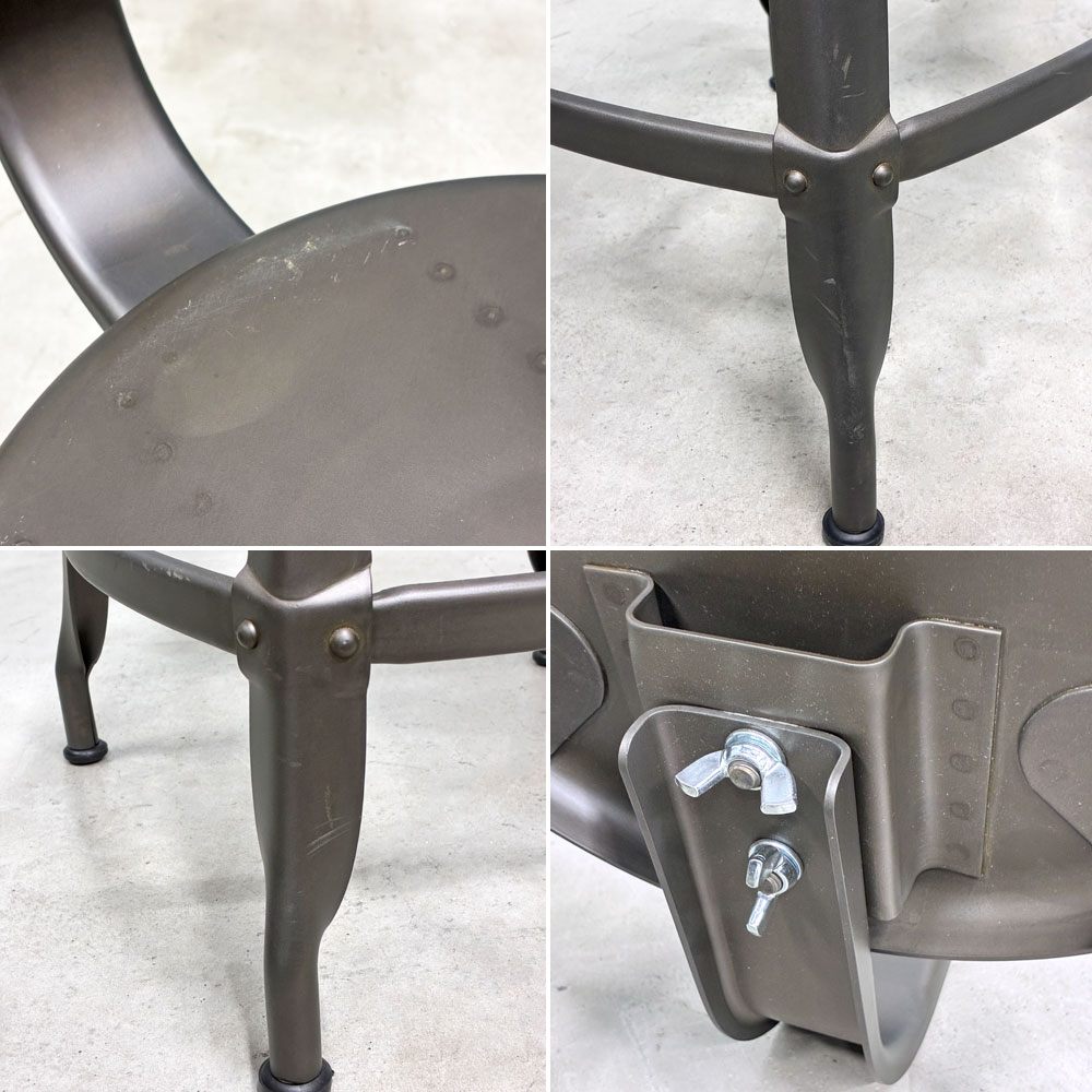 フェールトラヴァイユ FER TRAVAIL ニコルチェア NICOLLE Chair SH45cm ダイニングチェア スチール マットクリア仕上げ 別注モデル インダストリアル フランス A ◎