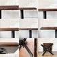 イデア IDEA カフェテーブル ブナ材天板 ウォールナット色 NA 60×60cm Original + 鉄脚 311A BK 合計定価￥23,700- ◎