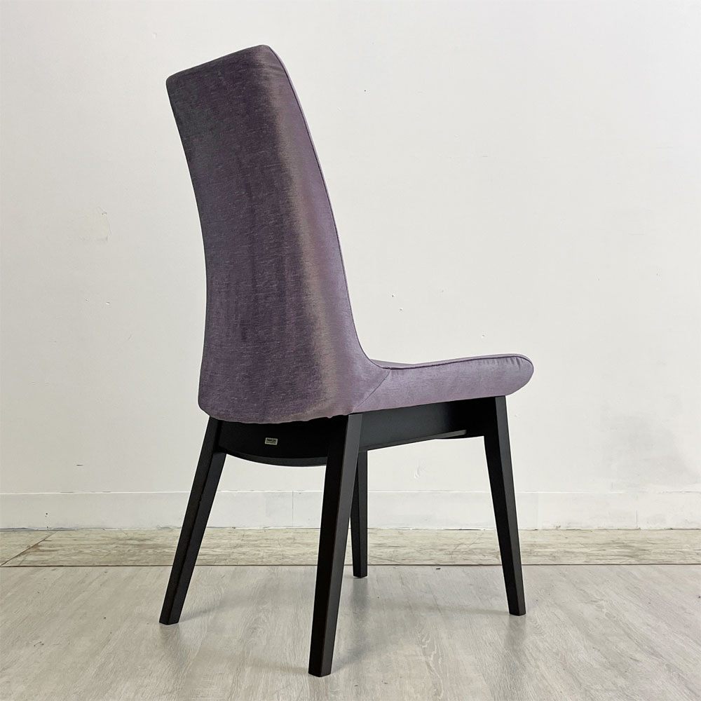 カワジュン KAWAJUN ドリディナチェア DORIDINA CHAIR ファブリック パープル モールドウレタン シンプルデザイン 美品 A ●