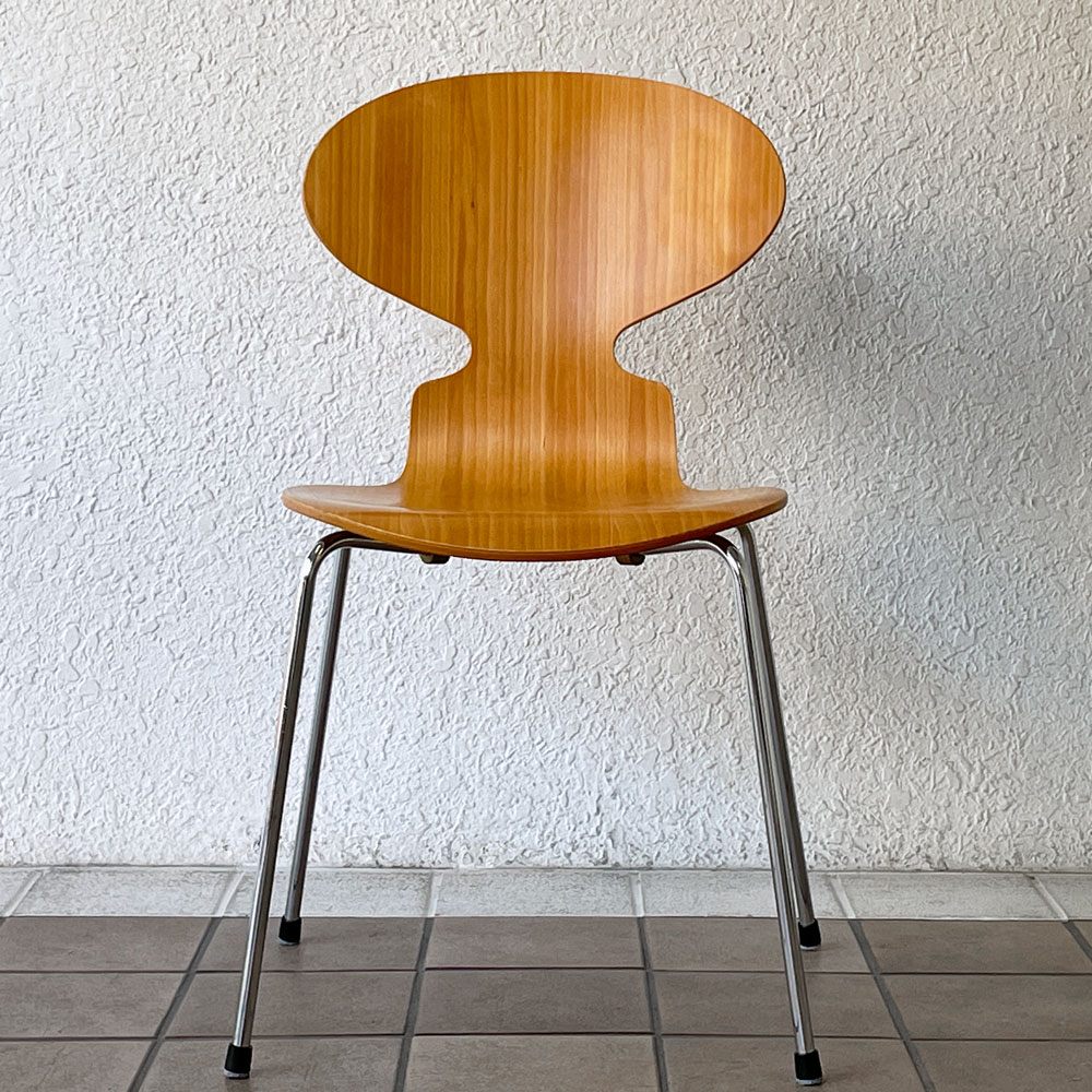 フリッツハンセン Fritz Hansen 3101 アリンコチェア アントチェア 4本脚 ナチュラルビーチ ラッカー仕上げ フェルトグライズ アルネ・ヤコブセン C ◇