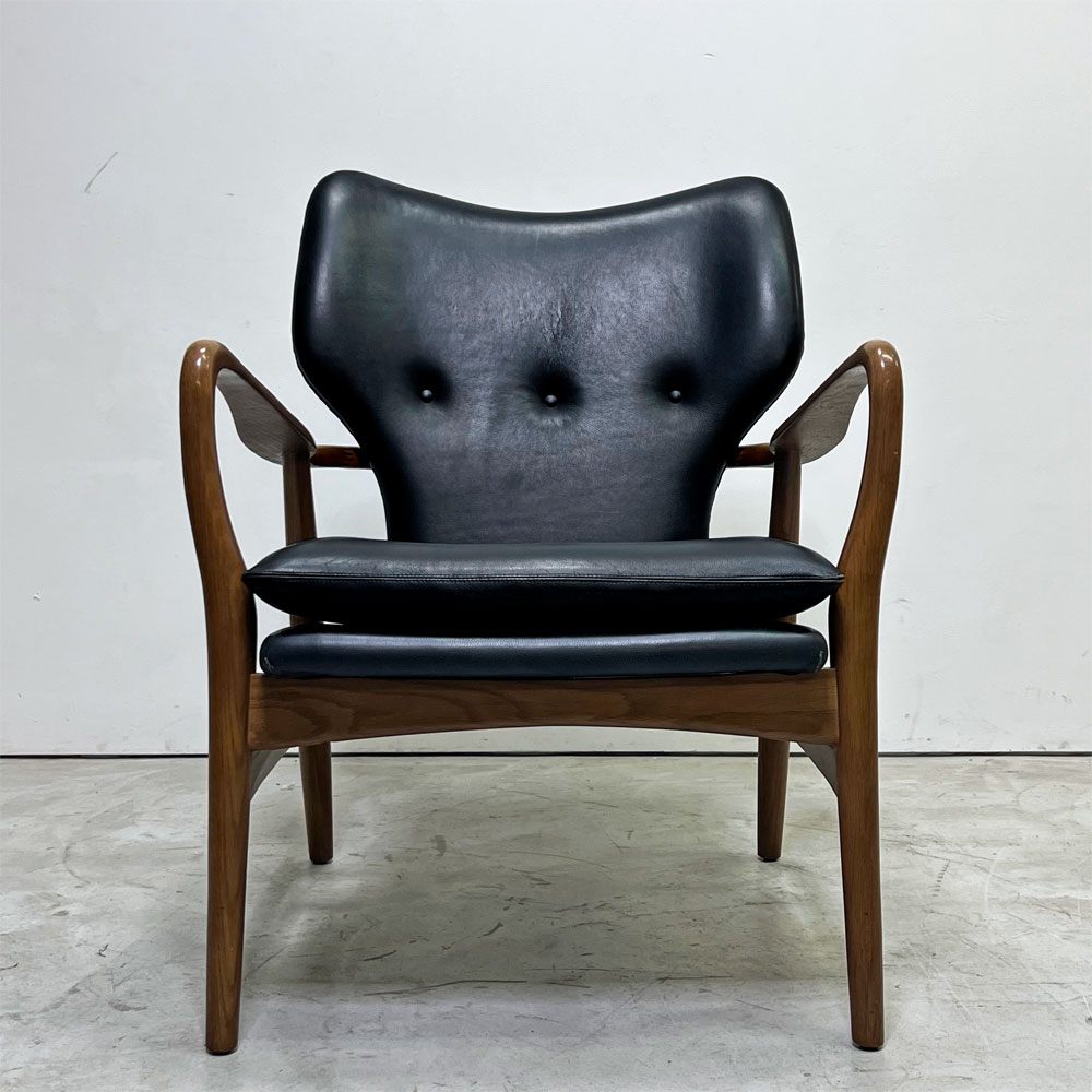 ポートランドファニチャー  Portland Furniture マンティスチェア The Mantis Chair PVCレザー 1Pソファ ミッドセンチュリー 木製フレーム  ●