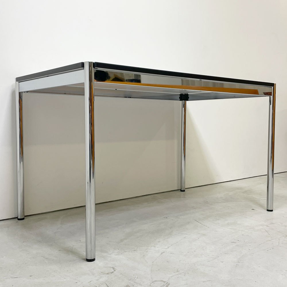 USMモジュラーファニチャー USM Haller USMハラーテーブル ワーキングデスク ダイニングテーブル W125×D75×H74cm パールグレーラミネート(ホワイト) 高さ調整機能付 ●