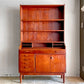 Danish vintage ビューローキャビネット Bookcase & PullOut Desk デスク シェルフ チーク材 60s ビンテージ 北欧デザイン ■