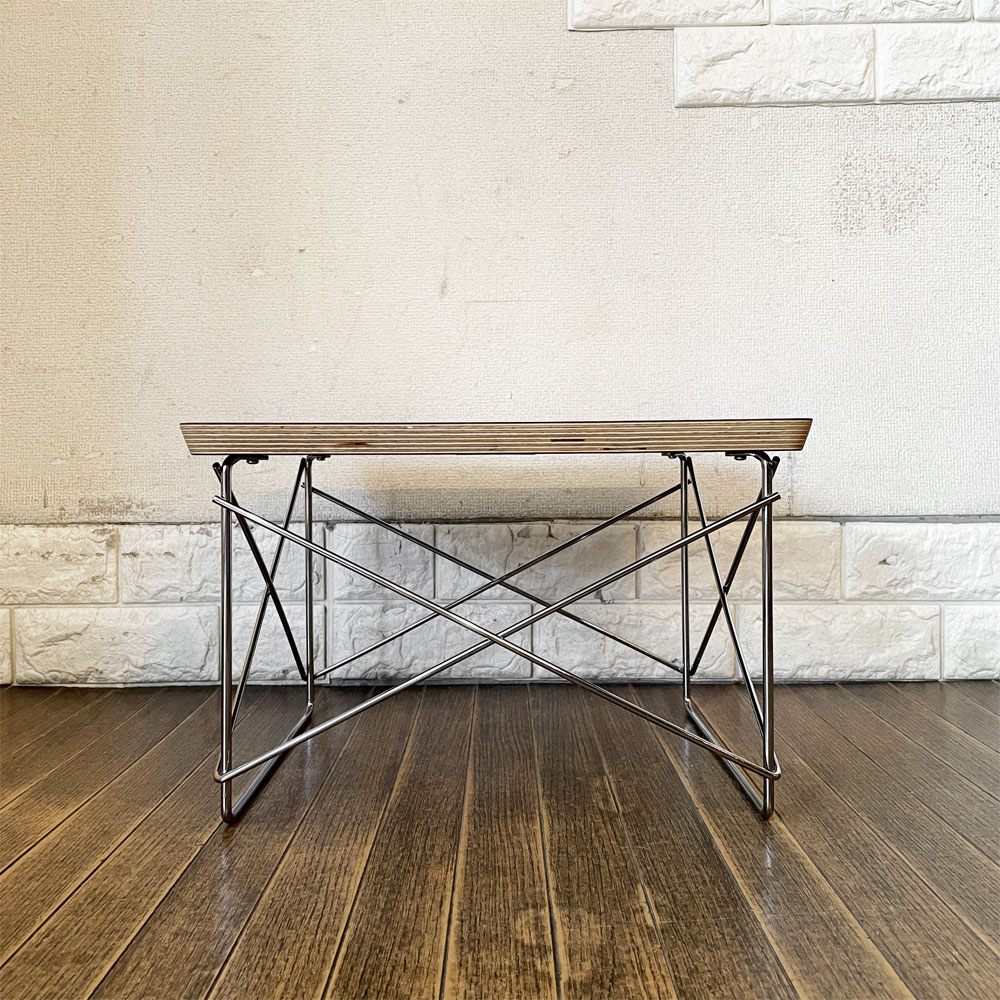 ハーマンミラー Herman Miller イームズワイヤーベースローテーブル Eames Wire Base Low Table LTRT ホワイト ミッドセンチュリー 定価￥48,400- ◎