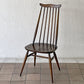 アーコール Ercol ゴールドスミス ダイニングチェア コロニアル ハイバック エルム材 ダークブラウン ブルーラベル UKビンテージ 英国 ◇